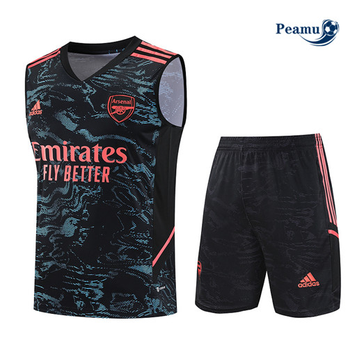 Peamu - Maillot foot Kit Entrainement Arsenal Debardeur + Shorts Noir 2023/24 prix