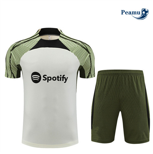 Peamu - Maillot foot Kit Entrainement Barcelone + Shorts Beige 2023/24 prix