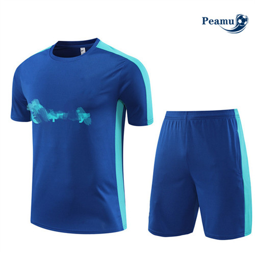 Peamu - Maillot foot Kit Entrainement Barcelone + Shorts Bleu 2023/24 grossiste