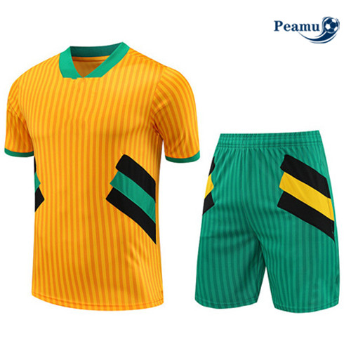 Peamu - Maillot foot Kit Entrainement Bayern Munich + Shorts Jaune 2023/24 personnalisé