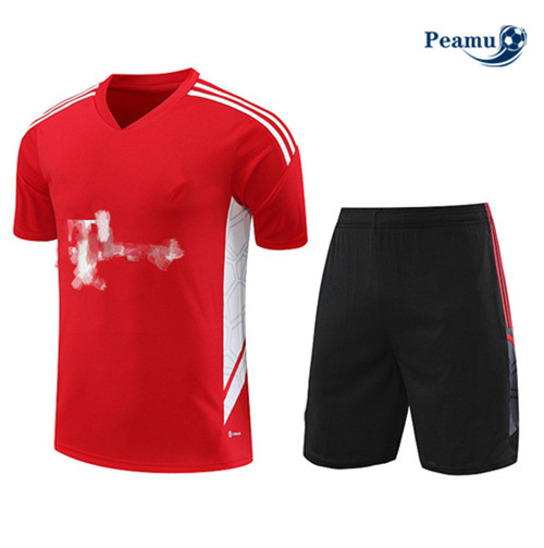 Peamu - Maillot foot Kit Entrainement Bayern Munich + Shorts Rouge 2023/24 Soldes