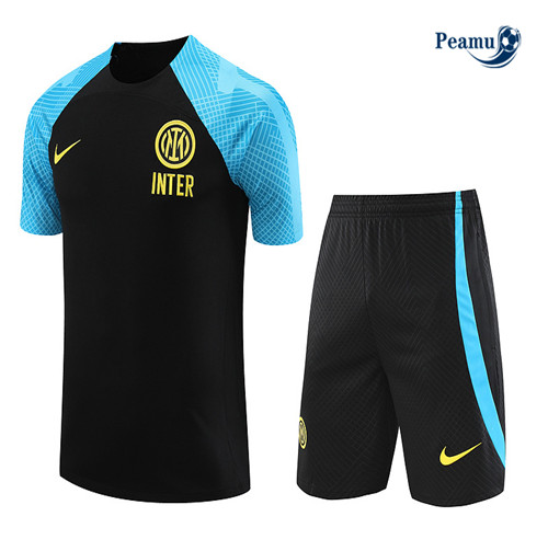 Peamu - Maillot foot Kit Entrainement Inter Milan + Shorts Noir 2023/24 personnalisé