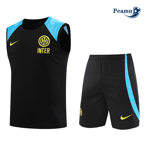 Peamu - Maillot foot Kit Entrainement Inter Milan Debardeur + Shorts Noir 2023/24 prix
