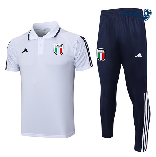 Peamu - Maillot foot Kit Entrainement Italie Polo + Pantalon Blanc 2023/24 Outlet