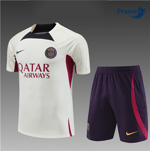 Peamu - Maillot foot Kit Entrainement PSG Enfant + Shorts Jaune 2023/24 discout