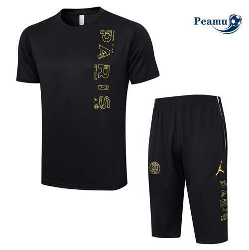 Peamu - Maillot foot Kit Entrainement PSG + Shorts 3/4 + Pantalon Noir 2023/24 Soldes