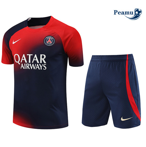 Peamu - Maillot foot Kit Entrainement PSG + Shorts Bleu 2023/24 Officiel