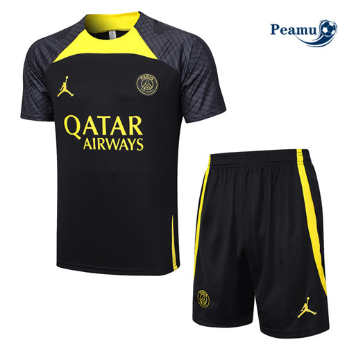 Peamu - Maillot foot Kit Entrainement PSG + Shorts Noir 2023/24 personnalisé
