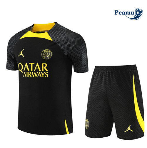 Peamu - Maillot foot Kit Entrainement PSG + Shorts Noir 2023/24 Original