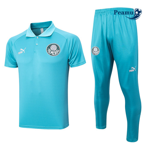 Peamu - Maillot foot Kit Entrainement Palmeiras Polo + Pantalon Bleu 2023/24 prix