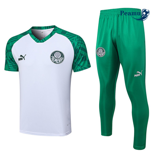 Peamu - Maillot foot Kit Entrainement Palmeiras + Pantalon Blanc 2023/24 grossiste