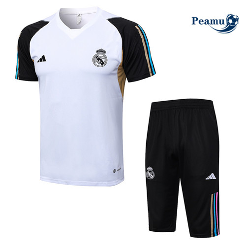 Peamu - Maillot foot Kit Entrainement Real Madrid + Shorts Blanc 2023/24 prix
