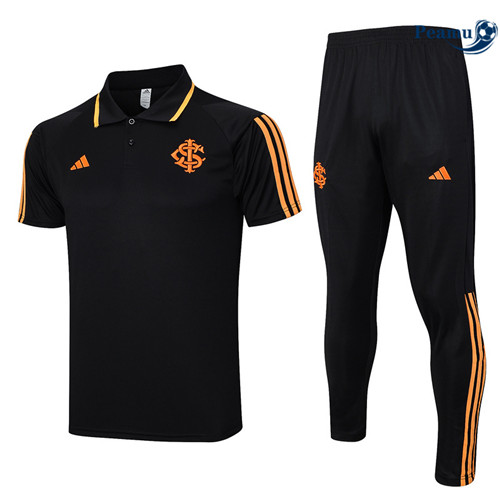 Peamu - Maillot foot Kit Entrainement SC Internacional Polo + Pantalon Noir 2023/24 Soldes