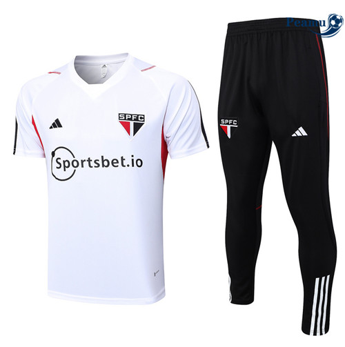 Peamu - Maillot foot Kit Entrainement Sao Paulo + Pantalon Blanc 2023/24 prix