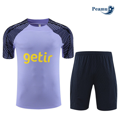 Peamu - Maillot foot Kit Entrainement Tottenham Hotspur Enfant + Shorts Violet 2023/24 Soldes