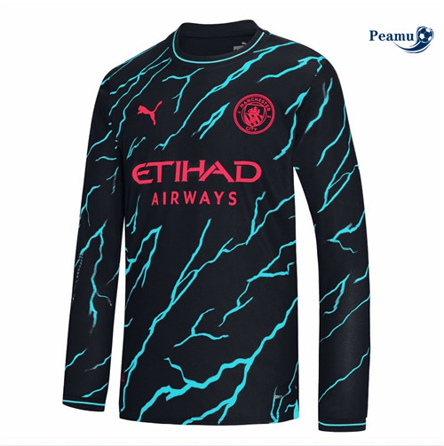 Peamu - Maillot foot Manchester City Exterieur Manche Longue 2023/24 Original