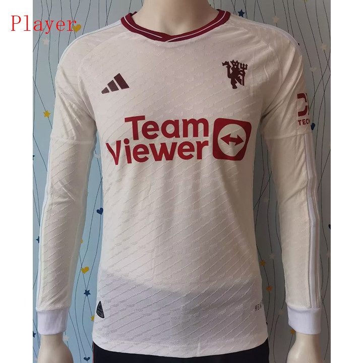 Peamu - Maillot foot Manchester United Player Third Manche Longue 2023/24 Officiel