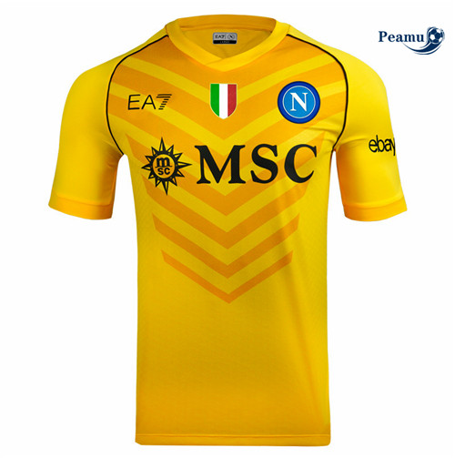 Peamu - Maillot foot Naples Gardien de but Jaune 2023/24 Original