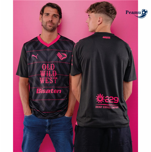 Peamu - Maillot foot Palermo Exterieur Noir 2023/24 discout