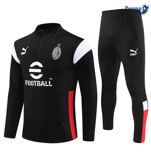 Peamu - Maillot foot Survetement AC Milan Enfant Noir 2023/24 grossiste