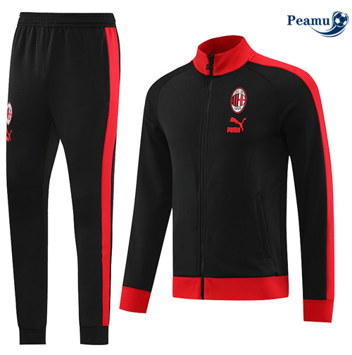 Peamu - Maillot foot Veste Survetement AC Milan Noir 2023/24 grossiste