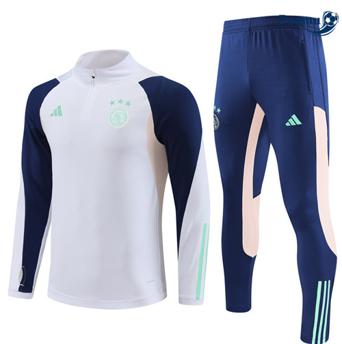 Peamu - Maillot foot Survetement AFC Ajax Blanc 2023/24 Soldes