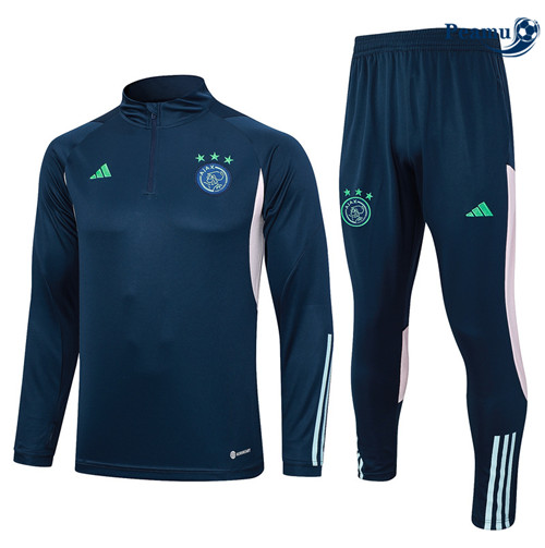 Peamu - Maillot foot Survetement AFC Ajax Bleu Marine 2023/24 grossiste