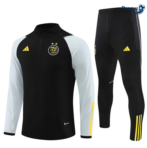 Peamu - Maillot foot Survetement Algérie Enfant Noir 2023/24 discout