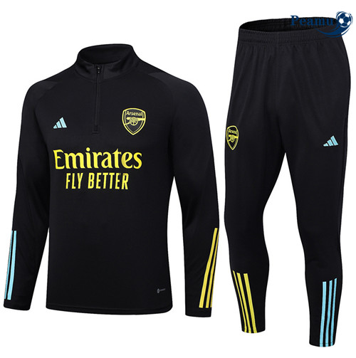 Peamu - Maillot foot Survetement Arsenal Noir 2023/24 Paris