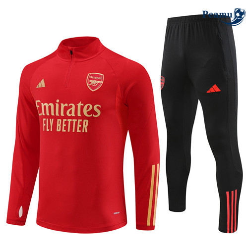 Peamu - Maillot foot Survetement Arsenal Rouge 2023/24 Officiel