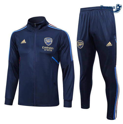 Peamu - Maillot foot Veste Survetement Arsenal Bleu 2023/24 personnalisé