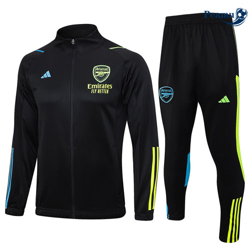 Peamu - Maillot foot Veste Survetement Arsenal Noir 2023/24 Original