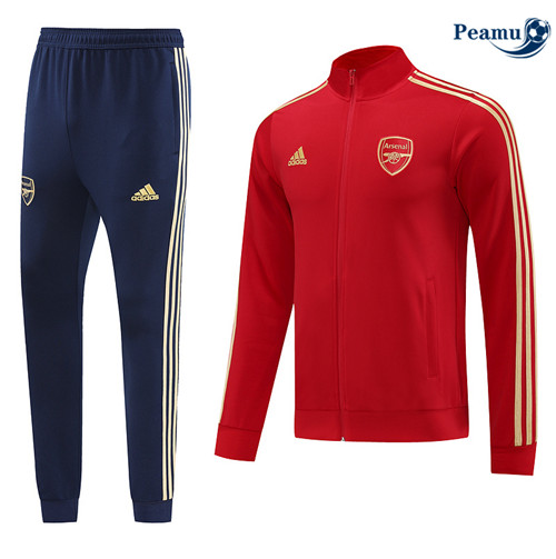 Peamu - Maillot foot Veste Survetement Arsenal Rouge 2023/24 Soldes