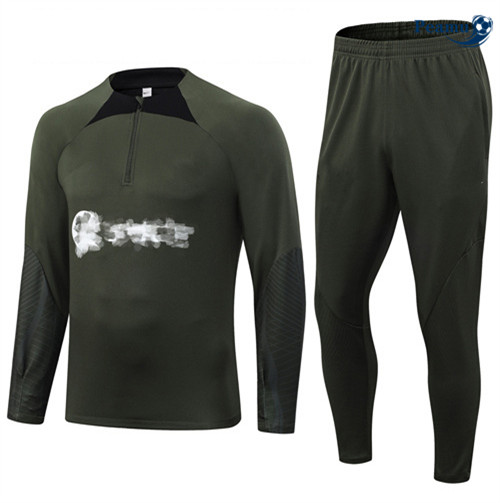 Peamu - Maillot foot Survetement Barcelone Enfant Armée verte 2023/24 discout