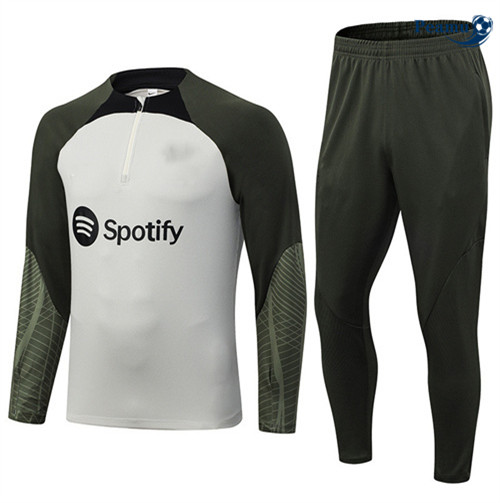 Peamu - Maillot foot Survetement Barcelone Enfant Blanc 2023/24 personnalisé