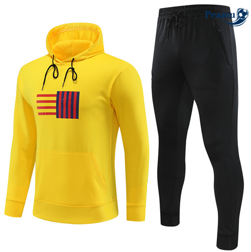 Peamu - Maillot foot Survetement Barcelone à capuche Jaune 2023/24 Original