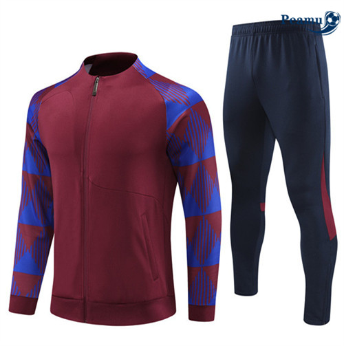 Peamu - Maillot foot Veste Survetement Barcelone Rouge foncé 2023/24 Outlet
