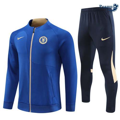 Peamu - Maillot foot Veste Survetement Chelsea Bleu 2023/24 Original