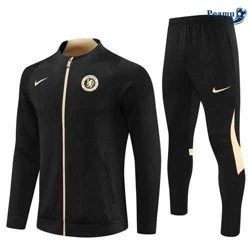 Peamu - Maillot foot Veste Survetement Chelsea Noir 2023/24 Outlet