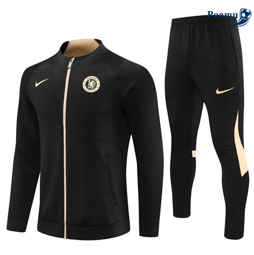 Peamu - Maillot foot Veste Survetement Chelsea Noir 2023/24 grossiste