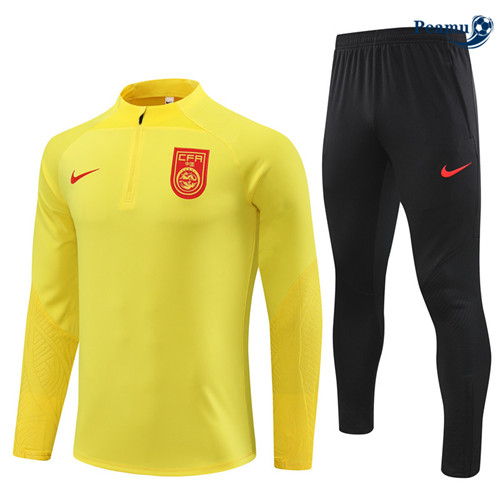 Peamu - Maillot foot Survetement Chine Enfant Jaune 2023/24 Soldes
