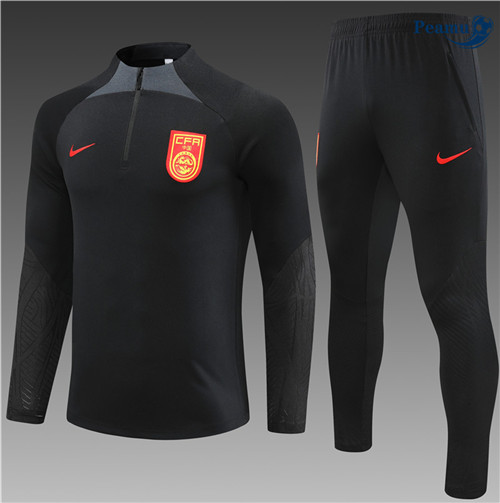 Peamu - Maillot foot Survetement Chine Enfant Noir 2023/24 grossiste
