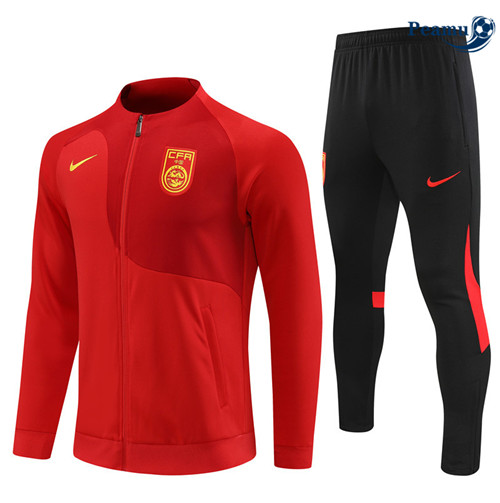 Peamu - Maillot foot Veste Survetement Chine Rouge 2023/24 Original