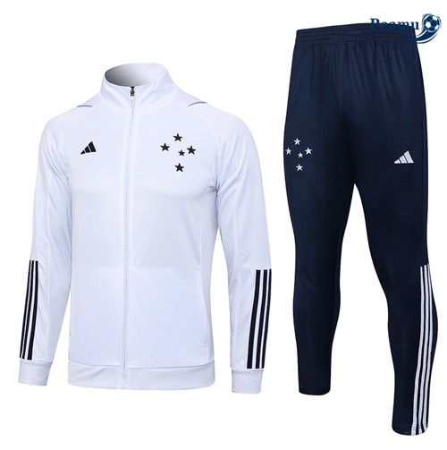 Peamu - Maillot foot Veste Survetement Cruzeiro Blanc 2023/24 Outlet