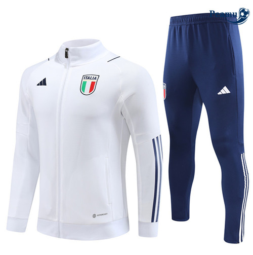 Peamu - Maillot foot Veste Survetement Italie Enfant Blanc 2023/24 Outlet