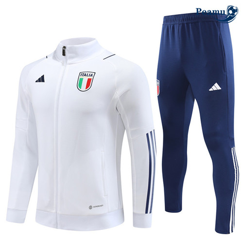 Peamu - Maillot foot Veste Survetement Italie Blanc 2023/24 Paris