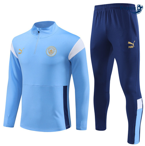 Peamu - Maillot foot Survetement Manchester City Enfant Bleu 2023/24 grossiste
