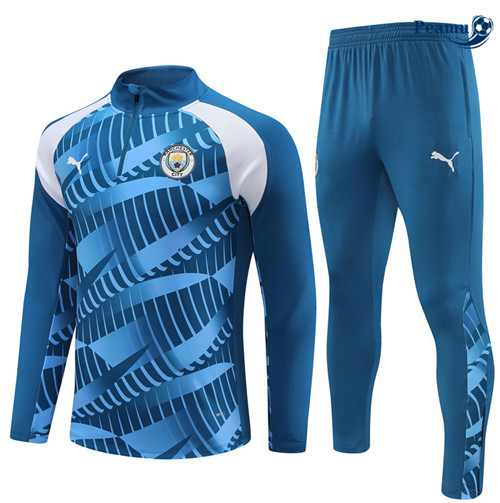 Peamu - Maillot foot Survetement Manchester City Enfant Bleu 2023/24 Paris