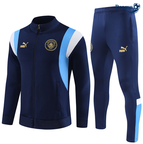 Peamu - Maillot foot Survetement Manchester City Bleu Marine 2023/24 grossiste