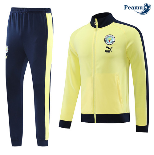 Peamu - Maillot foot Veste Survetement Manchester City Jaune 2023/24 prix
